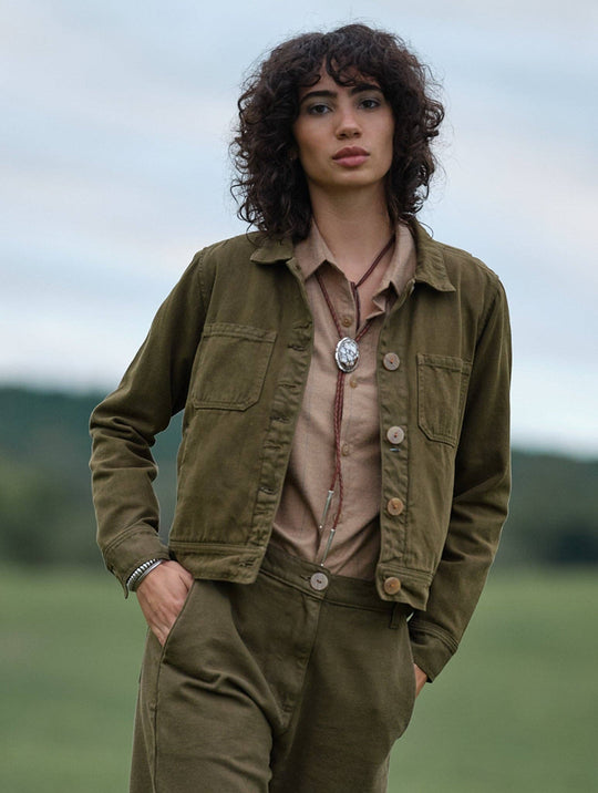 Road to Nowhere Clothing - Women's Cody Recycled Cotton Jacket SS24: M / Canvas