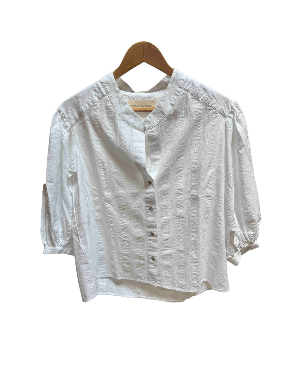 Road to Nowhere Clothing - Women's Edith Organic Cotton Blouse SS24: S / Provence Stripe